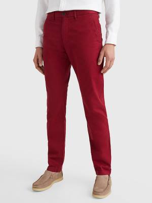 Muške Tommy Hilfiger 1985 Essential Straight Chinos Pantalone Crveni | TH578PZX