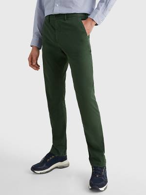 Muške Tommy Hilfiger 1985 Essential Straight Chinos Pantalone Zeleno | TH976SFA