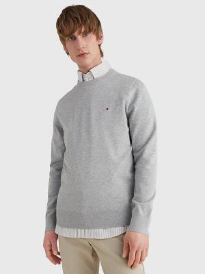 Muške Tommy Hilfiger 1985 Essential TH Flex Sweatshirt Džemper Siva | TH160JWQ