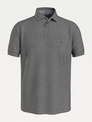 Muške Tommy Hilfiger 1985 Essential TH Flex Polo Majice Siva | TH302ZPK