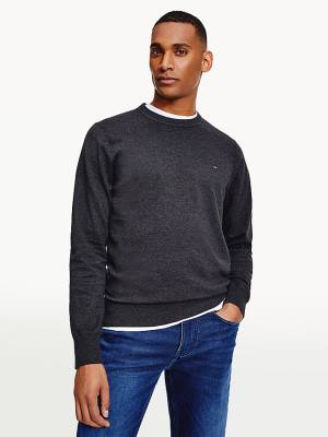 Muške Tommy Hilfiger 1985 Essential TH Flex Sweatshirt Džemper Siva | TH364PJN