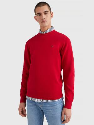 Muške Tommy Hilfiger 1985 Essential TH Flex Sweatshirt Džemper Crveni | TH425XMU