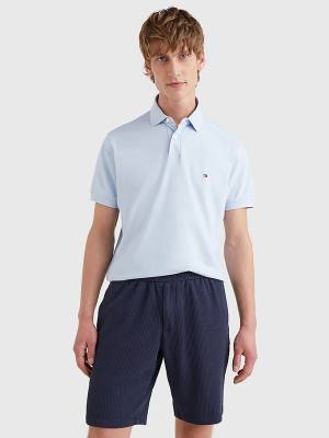 Muške Tommy Hilfiger 1985 Essential TH Flex Polo Majice Plava | TH902KSA