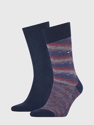 Muške Tommy Hilfiger 2-Pack Space Dye Yarn Čarape Plava | TH273VDE