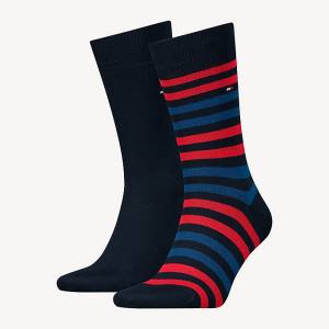 Muške Tommy Hilfiger 2-Pack Stripe Čarape Crveni | TH360PNC