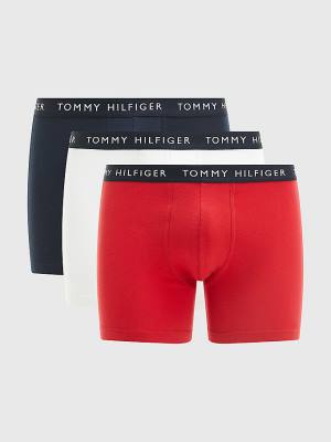 Muške Tommy Hilfiger 3-Pack Logo Waistband Boxer Briefs Donji veš Braon | TH035SPY