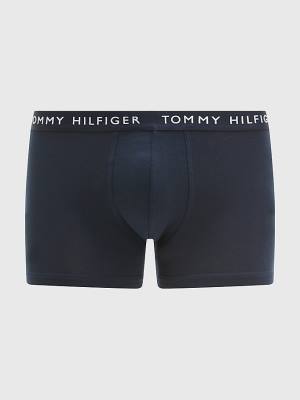 Muške Tommy Hilfiger 3-Pack Logo Waistband Trunks Donji veš Crna | TH437PME