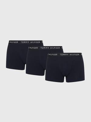 Muške Tommy Hilfiger 3-Pack Logo Waistband Trunks Donji veš Crna | TH564NPT