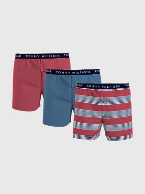 Muške Tommy Hilfiger 3-Pack Logo Waistband Button Fly Boxers Donji veš Zlato | TH918FHU