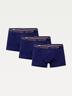 Muške Tommy Hilfiger 3-Pack Premium Logo Waistband Trunks Donji veš Plava | TH521YQM