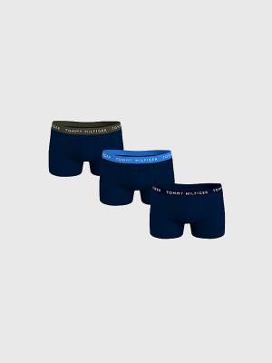 Muške Tommy Hilfiger 3-Pack Repeat Logo Trunks Donji veš Ljubičasta | TH051AUL