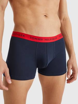 Muške Tommy Hilfiger 3-Pack Repeat Logo Trunks Donji veš Ljubičasta | TH325XHL