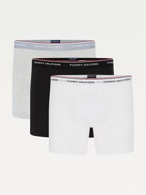 Muške Tommy Hilfiger 3-Pack Stretch Cotton Boxer Shorts Donji veš Siva | TH408RAY