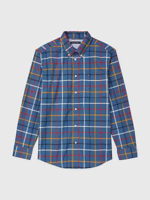 Muške Tommy Hilfiger Adaptive Custom Fit Windowpane Check Košulje Plava | TH743YHI