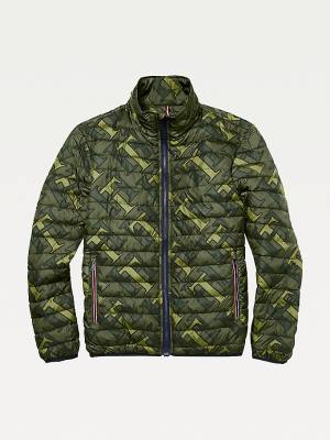 Muške Tommy Hilfiger Adaptive Monogram Puffer Jakna Zeleno | TH947RCT