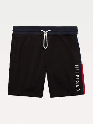 Muške Tommy Hilfiger Adaptive Signature Sweat Šortsevi Crna | TH635TSX