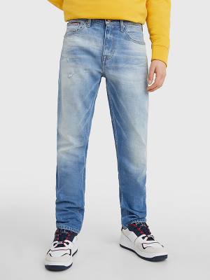 Muške Tommy Hilfiger Austin Slim Tapered Farmerke Denim Plava | TH546CMU