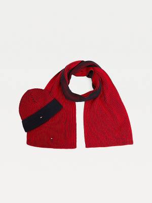 Muške Tommy Hilfiger Beanie And Scarf Gift Set Kape Plava | TH689EID