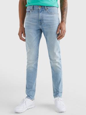 Muške Tommy Hilfiger Bleecker Slim Nine-Years Worn Farmerke Denim Plava | TH574BVN