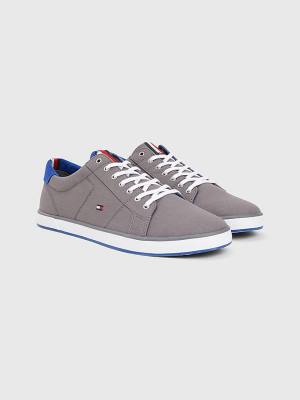 Muške Tommy Hilfiger Canvas Lace Up Patike Siva | TH987RKE