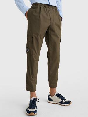 Muške Tommy Hilfiger Cargo Relaxed Fit Poplin Chinos Pantalone Kaki | TH983CAX