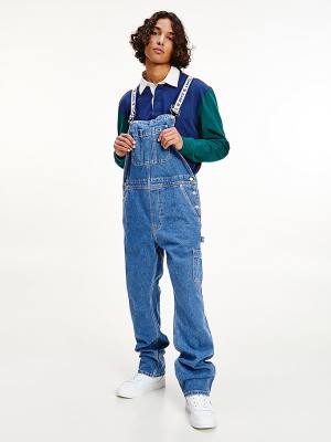 Muške Tommy Hilfiger Carpenter Denim Dungarees Farmerke Denim Plava | TH104ECO