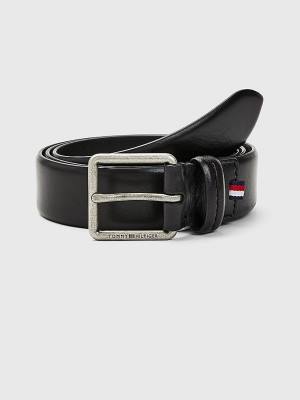 Muške Tommy Hilfiger Casual Leather Essential Kaiševi Crna | TH072YCP