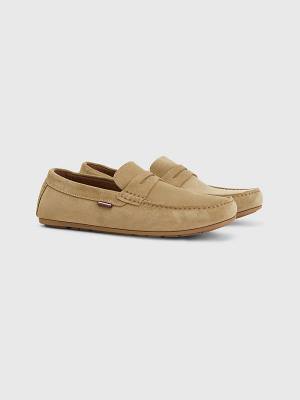 Muške Tommy Hilfiger Classic Suede Driving Casual Cipele Braon | TH390RYW