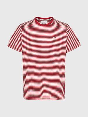 Muške Tommy Hilfiger Classics Stripe Majice Crveni | TH812ZLO