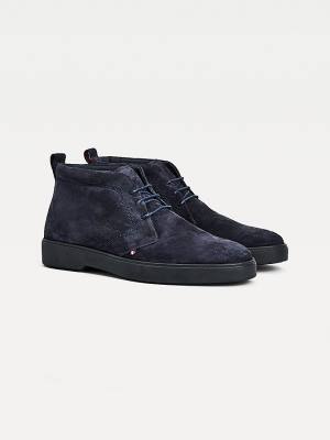 Muške Tommy Hilfiger Classics Suede Lace-Up Ankle Čizme Plava | TH903UYE