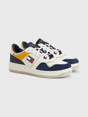 Muške Tommy Hilfiger Colour-Blocked Basket Patike Plava | TH372OCJ