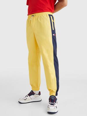 Muške Tommy Hilfiger Colour-Blocked Cuffed Joggers Pantalone Žuta | TH573JDB