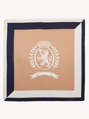 Muške Tommy Hilfiger Crest Silk Square Marame Bež | TH091LZA