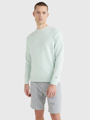 Muške Tommy Hilfiger Crew Neck Jumper Džemper Zeleno | TH690BOF