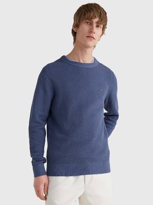 Muške Tommy Hilfiger Crew Neck Jumper Džemper Plava | TH790PIM