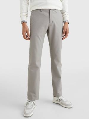 Muške Tommy Hilfiger Denton Basket Weave Straight Fit Chinos Pantalone Siva | TH495RAW