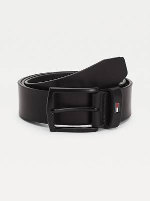 Muške Tommy Hilfiger Denton Matte Leather Kaiševi Crna | TH129UJR