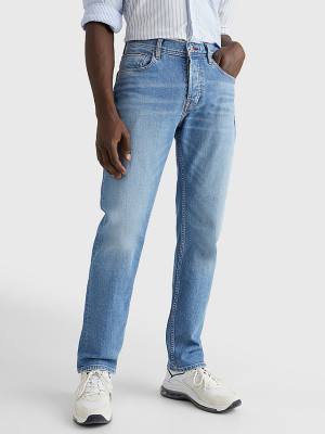 Muške Tommy Hilfiger Denton Straight Faded Farmerke Denim Plava | TH510IZM