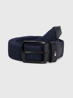 Muške Tommy Hilfiger Denton Stretch Braided Kaiševi Plava | TH051MLU