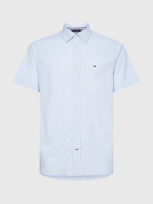 Muške Tommy Hilfiger Dot Regular Fit Short Sleeve Košulje Plava | TH091OYP