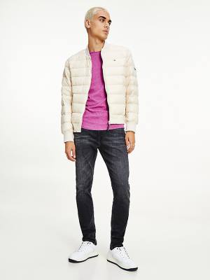 Muške Tommy Hilfiger Down Recycled Quilted Bomber Jakna Bež | TH439KFB