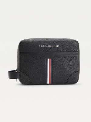 Muške Tommy Hilfiger Downtown Metal Logo Washbag Torbe Crna | TH438NPG