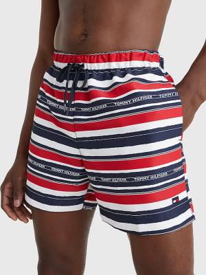 Muške Tommy Hilfiger Drawstring Mid Length Shorts Kupaći Kostimi Plava | TH039VUT