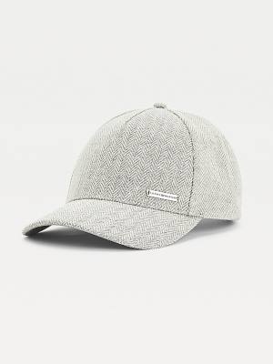 Muške Tommy Hilfiger Elevated Essential Herringbone Cap Kape Siva | TH435HEP