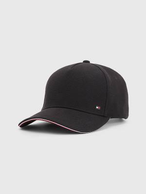 Muške Tommy Hilfiger Elevated Signature Tape Cap Kape Crna | TH649GPJ