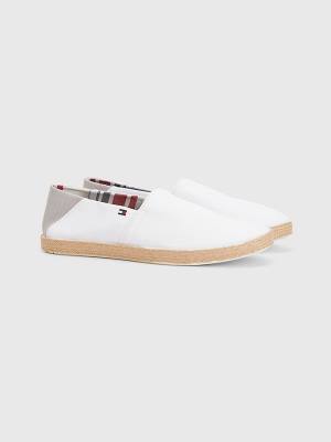 Muške Tommy Hilfiger Essential Contrast Panel Espadrilles Casual Cipele Bela | TH316IJO