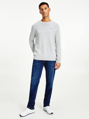 Muške Tommy Hilfiger Essential Crew Neck Jumper Džemper Siva | TH378BJW