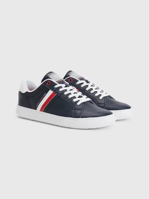 Muške Tommy Hilfiger Essential Leather Cupsole Patike Plava | TH623LJU