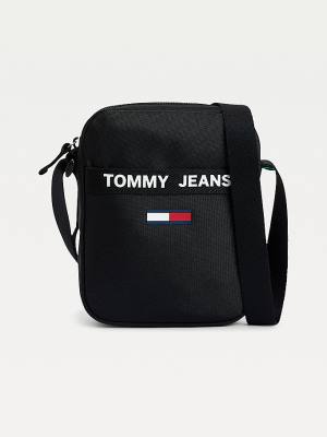 Muške Tommy Hilfiger Essential Logo Reporter Torbe Crna | TH027PGD