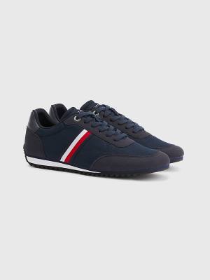 Muške Tommy Hilfiger Essential Mesh Signature Tape Patike Plava | TH087LKU